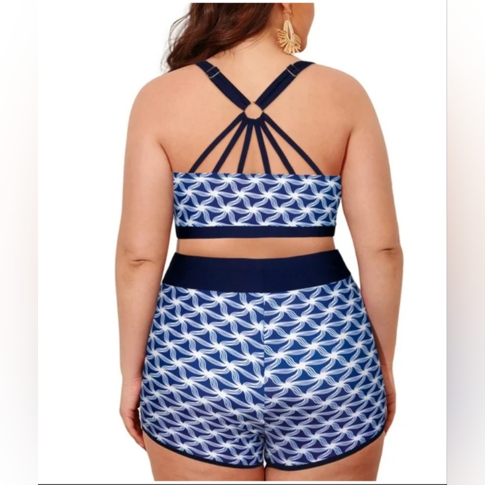Amazon 3 Piece Tankini Swimsuit - Picture 3 of 9